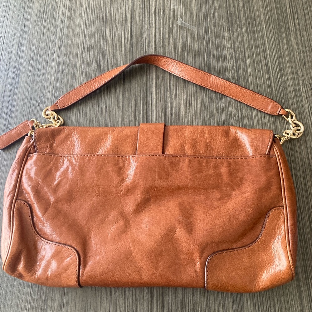 Cole Haan Tan Leather Shoulder Bag - Picture 2 of 3